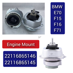 Engine Motor Mount Set Compatible With BMW X5 E70 & X6 E71 Engine Motor Mount Left 22116865145 & Right 22116865146