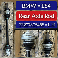 Rear Left Drive Axle Shaft Assembly 33207605485 Compatible With BMW X1 (E84)