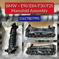 Intake Manifold Assembly 11617807991 Compatible With BMW 5 Series (F10) & 7 Series (F01, F02, F03, F04) & X3 (F25) & X5 (F15, F85) & X6 (F16, F86)