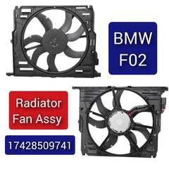 Engine Radiator Cooling Fan Assembly 17428509741 Compatible With BMW 5 Series (F10) & 5 Gran Turismo (F07) & 7 Series (F01, F02, F03, F04)