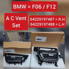 Black Ac Vent Grille Right 64229197487 & Left 64229197488 Compatible With BMW 6 Series F12 F06