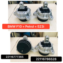 Front Engine Mount Set Compatible With BMW 5 Series F10 & 7 Series F01, F02, F03, F04 Engine Mount Left 22116777365 & Right 22116786528