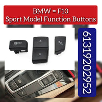 Switch Sport Mode Buttons Radar Sensor Button Cover 61319202952 Compatible with BMW 5 Series F10 & 6 Series F06 F12 & X3 F25