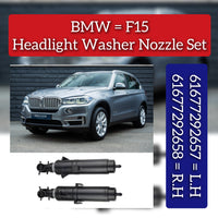 Headlight Washer Nozzle Compatible With BMW X5 F15 Headlight Washer Nozzle Left 61677292657 & Right 61677292658