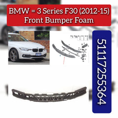 Front Bumper Foam 51117255364 Compatible With BMW 3 Series F30 (2012-2015)
