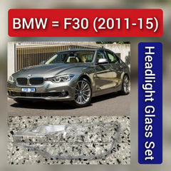 Front Headlight Glass Compatible with BMW F30 2011 - 2015.