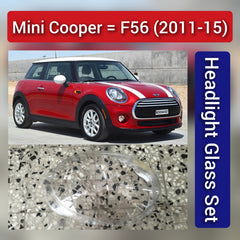 Front Headlight Glass Compatible with Mini Cooper=F56 2011 - 2015.