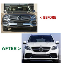 A To Z Compatible With Mercedes Benz Gle W166 (2016-2019) Front Bumper Upgrade Convert To Amg Gle63 Amg Bumper Body Kit W166-002 Gc CC-9615 (Shipping Cost Not Included In Price)