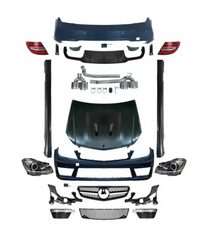 A To Z Compatible With Mercedes C Class W204 (2007-2014) Upgrade Facelift Convert Body Kit To W204 Lci Amgc63 Bumper Headlight Taillight Side Skirts Diffuser Exhaust Tips Hood CC-5517 (Shipping Cost Not Included In Price)