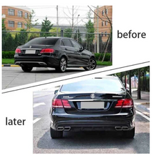 A To Z Compatible With Mercedes Benz E Class W212 Lci (2014-2016) Front Rear Bumper Upgrade Convert To Amg E63 Amg Bumper Body Kit Diffuser Exhaust Tip Side Skirts W212-012 CC-9713 (Shipping Cost Not Included In Price)