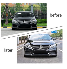 A To Z Compatible With Mercedes Benz E Class W212 Lci (2014-2016) Front Rear Bumper Upgrade Convert To Amg E63 Amg Bumper Body Kit Diffuser Exhaust Tip Side Skirts W212-012 CC-9713 (Shipping Cost Not Included In Price)