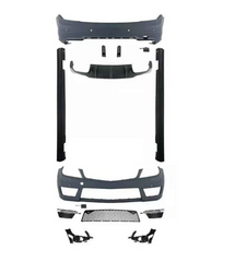 A To Z Compatible With Mercedes Benz C Class W204 (2011-2014) Front Rear Bumper Upgrade Convert To Amg C63 Amg Bumper Bodykit Diffuser Skirts W204-015 CC-9642 (Shipping Cost Not Included In Price)