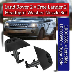 Headlight Washer Nozzle Compatible With LAND ROVER FREELANDER 2 L359 | LR2 Headlight Washer Nozzle Left LR003851 & Right LR003850