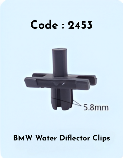 Water Diflector Clips (Set of 10) Code:2453 Compatible With BMW