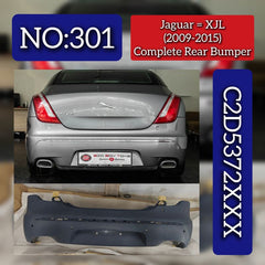 Complete Rear Bumper C2D5372XXX Compatible With Jaguar XJL (2009-2015) Tag No.301
