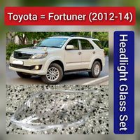 Front Headlight Glass Compatible With Toyota Fortuner (2012-2014)