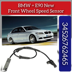 Front Left/Right ABS Wheel Speed Sensor 34526762465 Compatible With BMW 3 Series E90