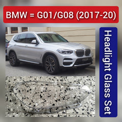 Front Headlight Glass Compatible with Mercedes-Benz X3 G01 & iX3 G08 2017 - 2020.