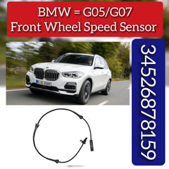 Front ABS Wheel Speed Sensor 34526878159 34526895655 Compatible With BMW X5 (G05, F95) & X5 Van (G05) & X6 (G06, F96) & X7 (G07)