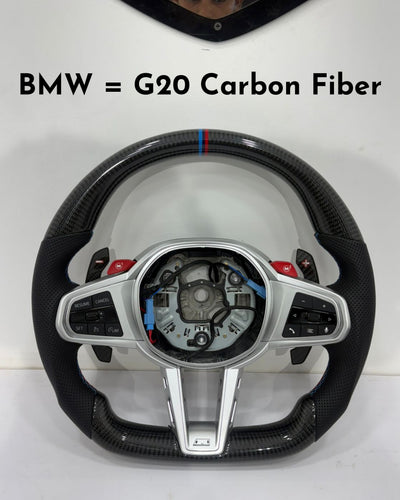 Carbon Steering Wheel (With Airbag) Compatible With BMW G20