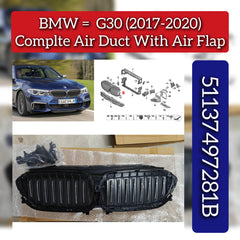 Complete Air Duct With Air Flap 51137497281B Compatible With BMW 5 Series (G30) (2017-2020)