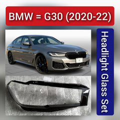 Front Headlight Glass Compatible with BMW G30 2020 - 2022.