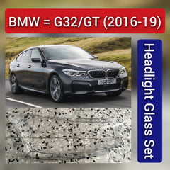 Car Front Headlight Lens Cover Transparent Lamp Shade Headlamp Shell Cover compatible for BMWG32/GT-201619.