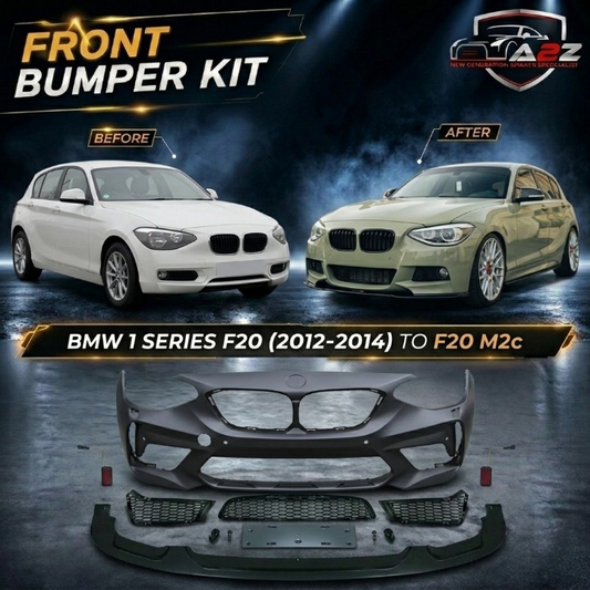 A To Z Compatible With BMW 1 Series F20 (2012-2014) Front Bumper Upgrade Convert To F20 M2c Bumper Gril Body Kit CC-6432 (Shipping Cost Not Included In Price)