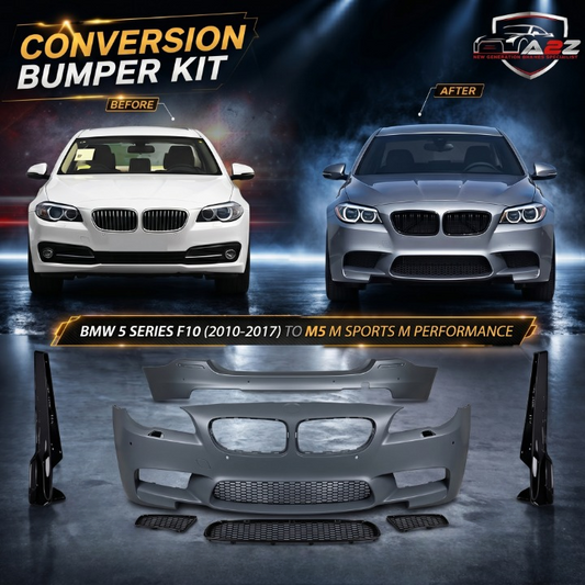 A To Z Compatible With BMW 5 Series F10 (2010-2017) To M5 M Sports M Performance Bumper Body Kit Without Fog Lamp CC-3882 (Shipping Cost Not Included In Price)