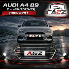 Show Gril Compatible With Audi A4 B9 Facelift(2020-23) Shiny Black Chrome Tag 31