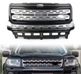 Silver Chrome Show Grill Compatible With Land Rover Freelander 2 L359 (2013-15) Tag 16