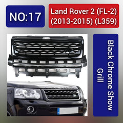 Black Chrome Show Grill Compatible With Land Rover Freelander 2 L359 (2013-15) Tag 17