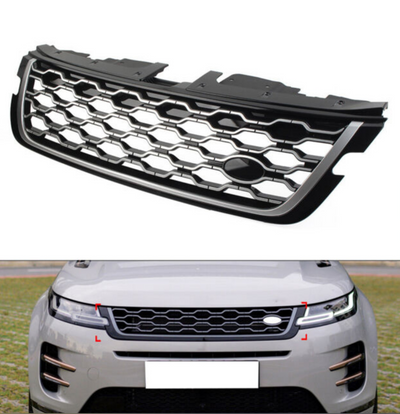 Silver Chrome Show Grill Compatible With Land Rover Range Rover Evoque L551 (2020-23) Tag 36