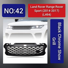 Black Chrome Show grill  Compatible With Land Rover Range Rover Sport L494 (2014-17) Tag 42