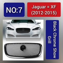 Black Chrome Show Grill Compatible With Jaguar XF (2012-15)