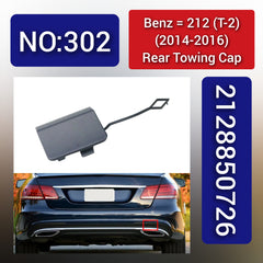 Rear Towing Cap 2128850726 Compatible With Mercedes Benz E-Class (W212) (T-2) (2014-2016) Tag No.302