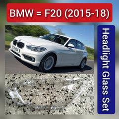 Front Headlight Glass Compatible with BMW 1-Series F20 2015 - 2018.