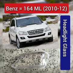 Front Headlight Glass Compatible with Mercedes Benz W164 ML-Class 2010-12.