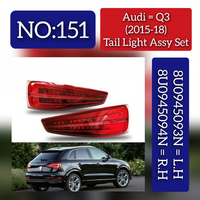 Tail Light Rear Lamp Left 8U0945093N 8U0945093T & Right 8U0945094N 8U0945094T Compatible With AUDI Q3 8UB, 8UG (5pin) (2015-2018) Tag No.151