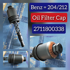 Oil Filter Housing Cap 2711800338 Compatible With MERCEDES-BENZ C-CLASS (W204) & E-CLASS (W212)