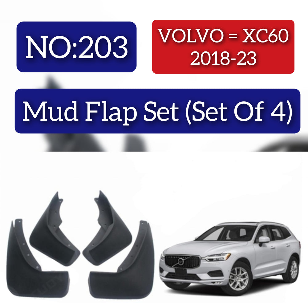 Volvo XC60 2018-23 Mud Flap Set (Set of 4) Tag 203