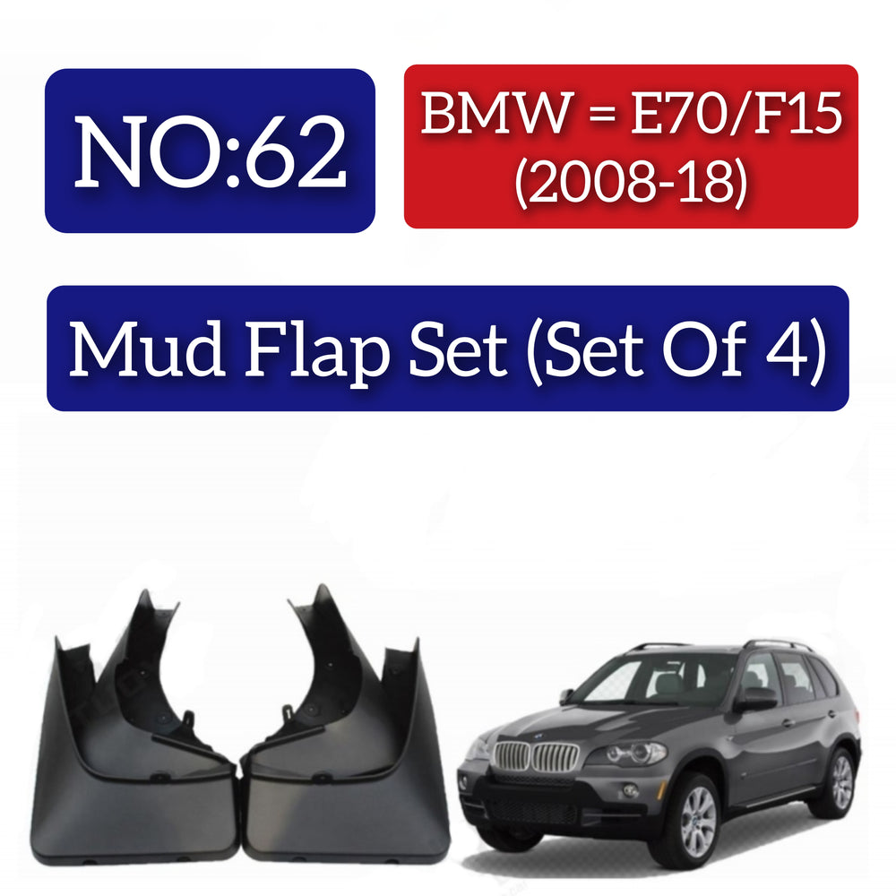 BMW E70/F15 (2008-18) Mud Flap Set (Set of 4) Tag 62