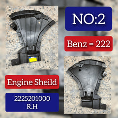 Front Right Radiator Support Splash Shield 2225201000 Compatible With MERCEDES-BENZ S-CLASS W222