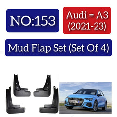 Audi A3 (2021-23) Mud Flap Set (Set of 4) Tag 153