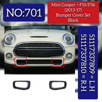 BLACK Front Bumper Air Duct Brake Cover Left 51117337809 51117337811 & Right 51117337810 51117337812 Compatible With MINI COOPER F55 / F56 Tag-FC-701