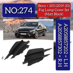 Fog Lamp Cover With Chrome Compatible With MERCEDES-BENZ C-CLASS W205 2019-2020 Fog Lamp Cover With Chrome Left 2058857202 & Right 2058857302 Tag-FC-274