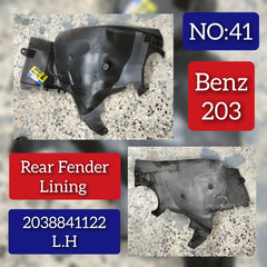 Rear Left Fender Liner 2038841122 Compatible With MERCEDES-BENZ C-CLASS W203 Tag-FEM-41