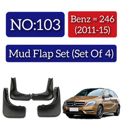Mercedes Benz 246 (2011-15) Mud Flap Set (Set of 4) Tag 103