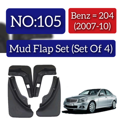 Mercedes Benz 204 (2007-10) Mud Flap Set (Set of 4) Tag 105
