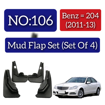 Mercedes Benz 204 (2011-13) Mud Flap Set (Set of 4) Tag 106